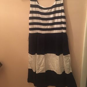 Blue and white summer dress